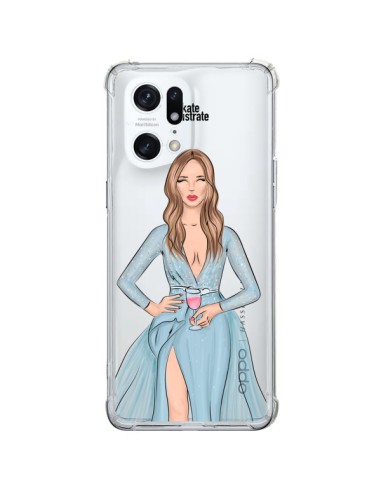 Coque Oppo Find X5 Pro Cheers Diner Gala Champagne Transparente - kateillustrate