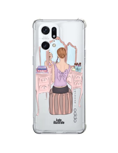 Coque Oppo Find X5 Pro Vanity Coiffeuse Make Up Transparente - kateillustrate