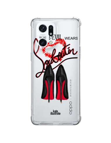 Cover Oppo Find X5 Pro The Devil Wears Shoes Diavolo Scarpe Trasparente - kateillustrate