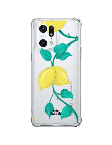 Coque Oppo Find X5 Pro Lemons Citrons Transparente - kateillustrate