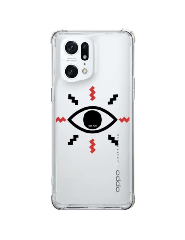 Cover Oppo Find X5 Pro Eye I See You Occhio Trasparente - Koura-Rosy Kane