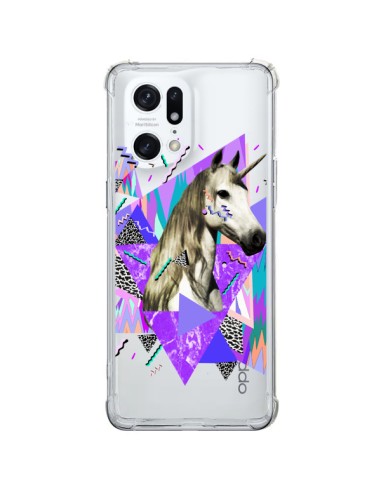 Coque Oppo Find X5 Pro Licorne Unicorn Azteque Transparente - Kris Tate