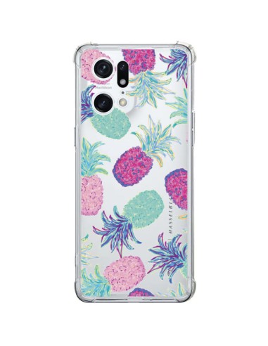 Cover Oppo Find X5 Pro Ananas Frutta Estate Trasparente - Lisa Argyropoulos