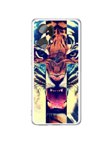 Coque Oppo Find X5 Pro Tigre Swag Croix Roar Tiger - Laetitia