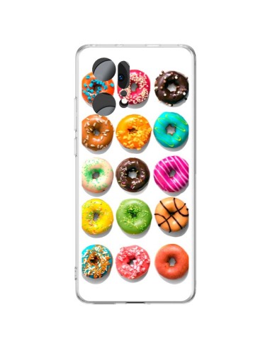 Coque Oppo Find X5 Pro Donuts Multicolore Chocolat Vanille - Laetitia