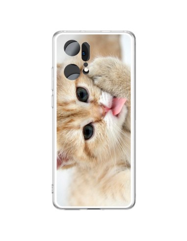 Coque Oppo Find X5 Pro Chat Cat Tongue - Laetitia