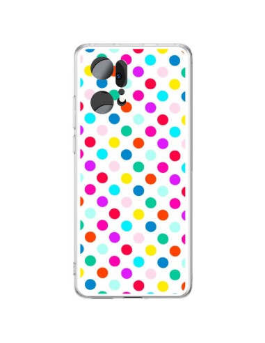 Oppo Find X5 Pro Case Polka Multicolor - Laetitia