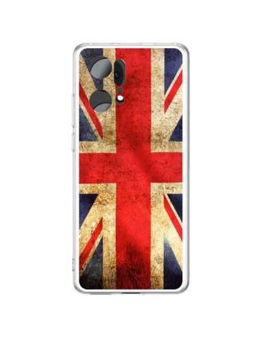 Coque Oppo Find X5 Pro Drapeau Angleterre Anglais UK - Laetitia