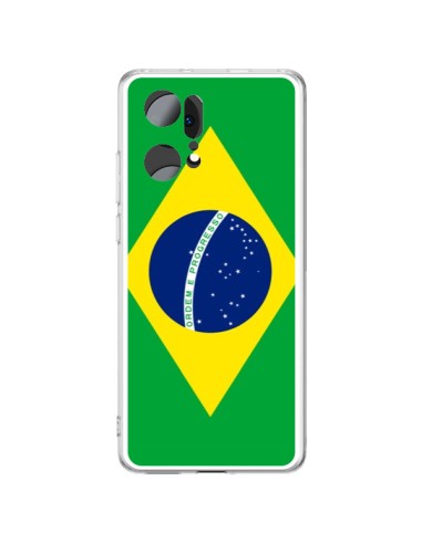 Cover Oppo Find X5 Pro Bandiera Brasile - Laetitia