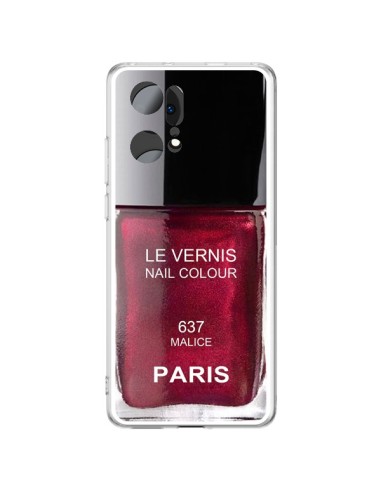 Oppo Find X5 Pro Case Nail polish Paris Malice Purple - Laetitia