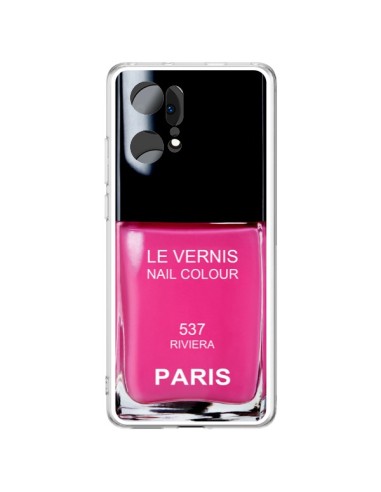 Oppo Find X5 Pro Case Nail polish Paris Riviera Pink - Laetitia