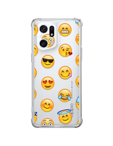 Coque Oppo Find X5 Pro Smiley Emoticone Emoji Transparente - Laetitia