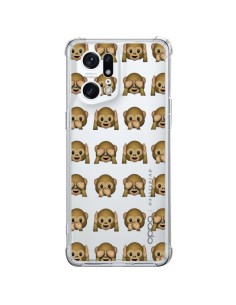 Coque Oppo Find X5 Pro Singe Monkey Emoticone Emoji Transparente - Laetitia