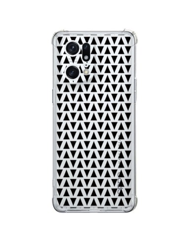 Oppo Find X5 Pro Case Triangle Romi Aztec Black Clear - Laetitia