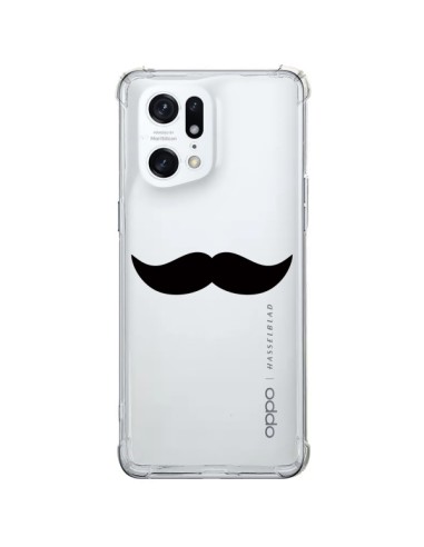 Coque Oppo Find X5 Pro Moustache Movember Transparente - Laetitia