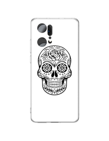 Coque Oppo Find X5 Pro Tête de Mort Mexicaine Noir - Laetitia