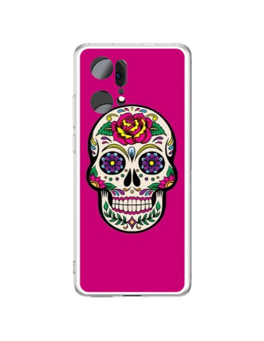 Oppo Find X5 Pro Case Skull Messicano Pink Fucsia - Laetitia