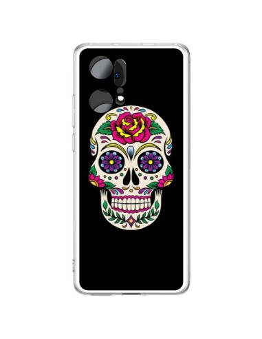 Coque Oppo Find X5 Pro Tête de Mort Mexicaine Multicolore Noir - Laetitia