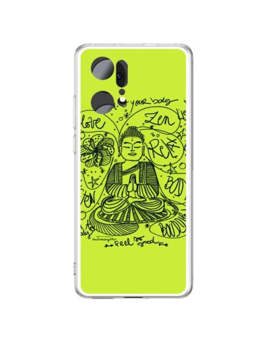 Cover Oppo Find X5 Pro Buddha Listen to your body Amore Zen Relax - Leellouebrigitte