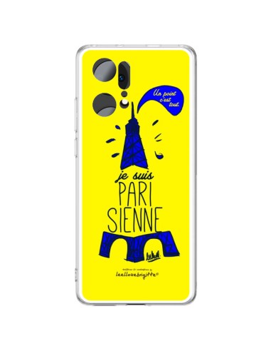 Coque Oppo Find X5 Pro Je suis Parisienne La Tour Eiffel Jaune - Leellouebrigitte