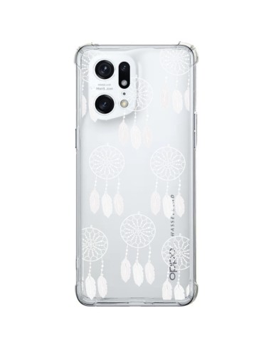 Cover Oppo Find X5 Pro Acchiappasogni Bianco Dreamcatcher Mini Trasparente - Petit Griffin