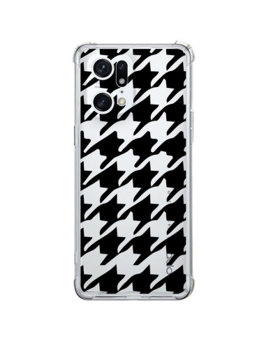 Oppo Find X5 Pro Case Vichy Gros Carre Black Clear - Petit Griffin