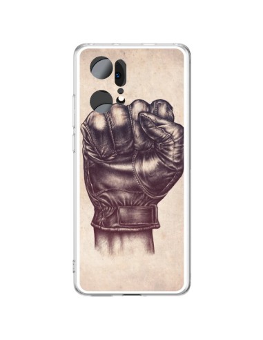 Cover Oppo Find X5 Pro Fight Poing Cuir Pugno Combattimento Pelle - Lassana