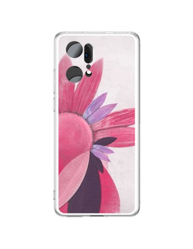 Oppo Find X5 Pro Case Flowers Pink - Lassana