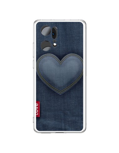 Oppo Find X5 Pro Case Love Heart in Jean - Lassana