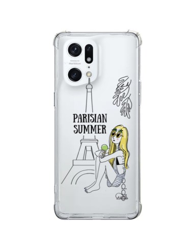 Coque Oppo Find X5 Pro Parisian Summer Ete Parisien Transparente - Lolo Santo