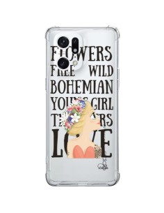 Oppo Find X5 Pro Case Flowers Love Clear - Lolo Santo