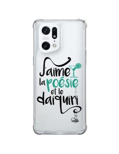 Cover Oppo Find X5 Pro J'aime la poésie e le daiquiri Trasparente - Lolo Santo