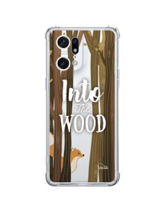 Coque Oppo Find X5 Pro Into The Wild Renard Bois Transparente - Lolo Santo