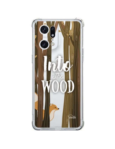 Coque Oppo Find X5 Pro Into The Wild Renard Bois Transparente - Lolo Santo