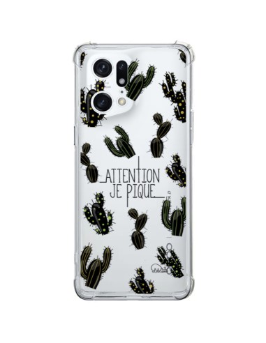 Coque Oppo Find X5 Pro Cactus Je Pique Transparente - Lolo Santo