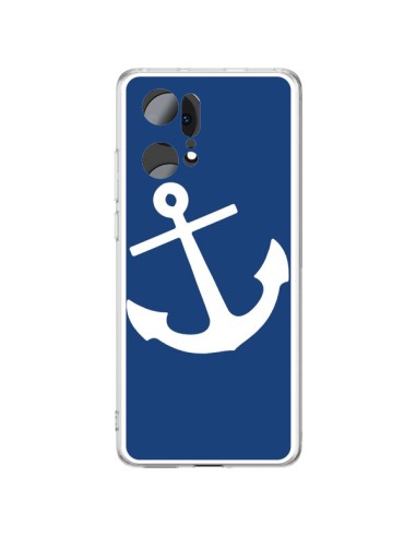 Coque Oppo Find X5 Pro Ancre Navire Navy Blue Anchor - Mary Nesrala