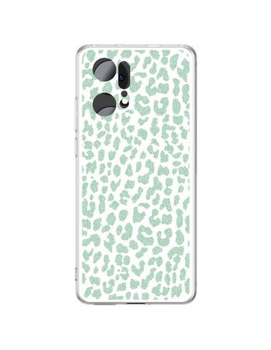 Coque Oppo Find X5 Pro Leopard Menthe Mint - Mary Nesrala