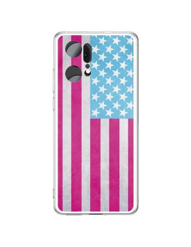 Coque Oppo Find X5 Pro Drapeau USA Vintage - Mary Nesrala