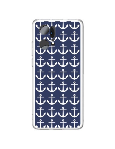 Coque Oppo Find X5 Pro Ancre Marin Bleu Anchors Navy - Mary Nesrala