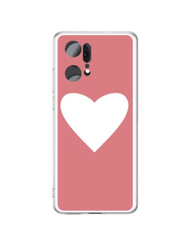 Coque Oppo Find X5 Pro Coeur Corail - Mary Nesrala