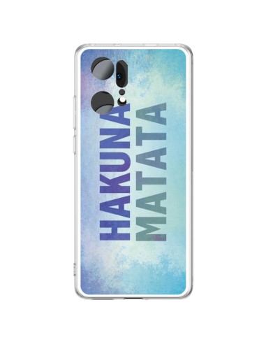 Coque Oppo Find X5 Pro Hakuna Matata Roi Lion Bleu - Mary Nesrala