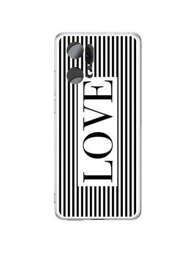 Coque Oppo Find X5 Pro Love Noir et Blanc - Mary Nesrala