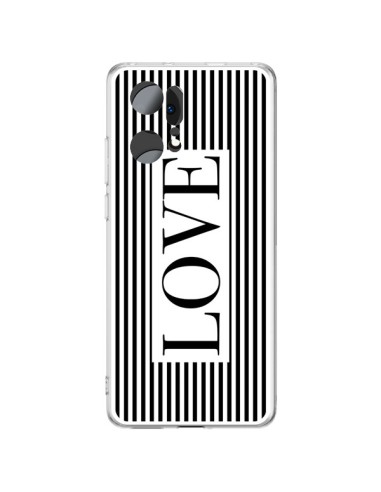 Coque Oppo Find X5 Pro Love Noir et Blanc - Mary Nesrala