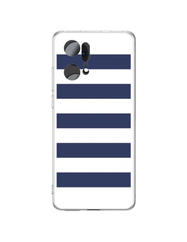 Coque Oppo Find X5 Pro Bandes Marinières Bleu Blanc Gaultier - Mary Nesrala