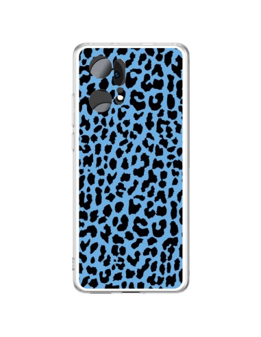 Cover Oppo Find X5 Pro Leopardo Blu Neon - Mary Nesrala