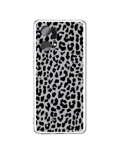 Cover Oppo Find X5 Pro Leopardo Grigio Neon - Mary Nesrala