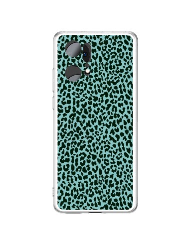 Cover Oppo Find X5 Pro Leopardo Turchese Neon - Mary Nesrala