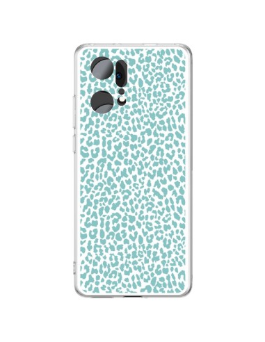 Coque Oppo Find X5 Pro Leopard Turquoise - Mary Nesrala