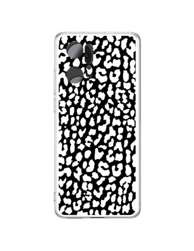 Cover Oppo Find X5 Pro Leopardo Bianco e Nero - Mary Nesrala