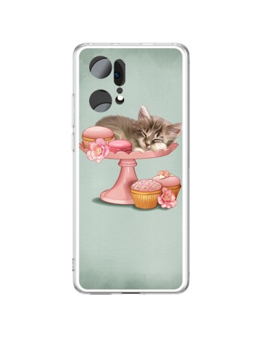 Coque Oppo Find X5 Pro Chaton Chat Kitten Cookies Cupcake - Maryline Cazenave